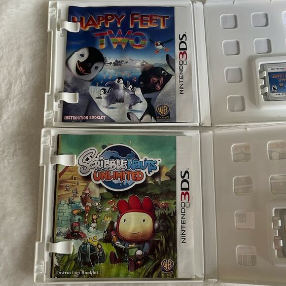 Nintendo 3DS games Scribble Nauts Unlimited & Happy Feet Two Warner Brothers E+ - Picture 3 of 4